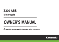 Kawasaki Z300 - Owners manual EN 2015 